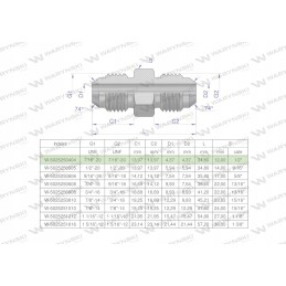 Colinė hidraulinė jungtis bb 7 16 unf jic