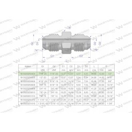Hidraulinė jungtis inch bb 7 16 unf Warynski
