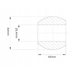 Apatinės svirties rutulys, kategorija 3 2 oe28 4 64x45mm