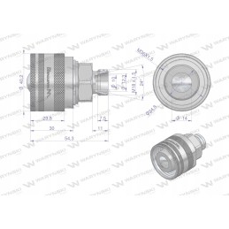 Bizon kamščio vožtuvas m18x1 5 prisukamas zsr6160102