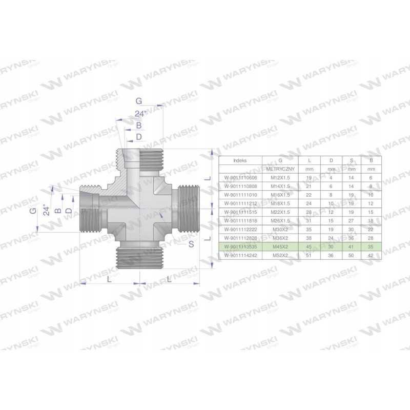 Metrinis hidraulinis kolektorius bbbb m45x2 35l var