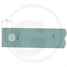 Shw krautuvas sulenktas 600mm