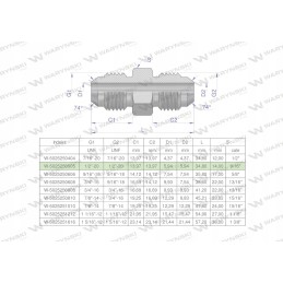 Colinė hidraulinė jungtis bb 1 2 unf jic