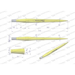 Tiesus krautuvas 510mm Warynski W9132 510p