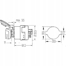 Užvedimo jungiklio korpusas manitou 2 raktai 1987424c1 a18761