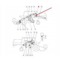 D41942100 V formos diržas šiaudų smulkintuvo pavarai