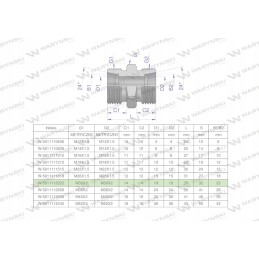 Metrinė hidraulinė jungtis bb m30x2 22l xg