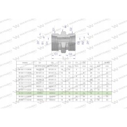 Hidrametrinė jungtis bb m36x2 28l xg Warynski