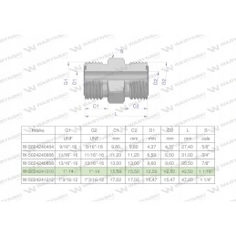 Colinė hidraulinė jungtis bb 1 orfs unf