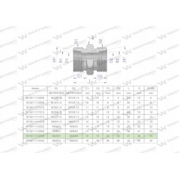 Hidrometrinė jungtis bb m45x2 35l xg Warynski