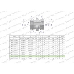 Hidrometrinė jungtis bb m45x2 35l xg Warynski