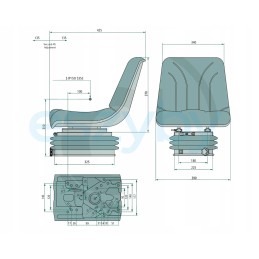 Mechaninė granitinė traktoriaus sėdynė