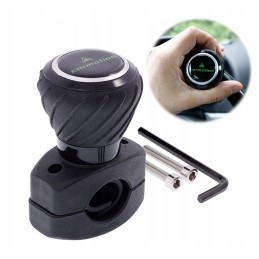 Juoda rutulinė vairo rankenėlė su rutuliniais guoliais