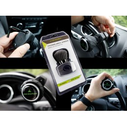 Juoda rutulinė vairo rankenėlė su rutuliniais guoliais