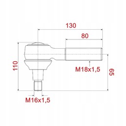 Rutulinis šarnyras kairysis zetoras 6245 7745 67453503