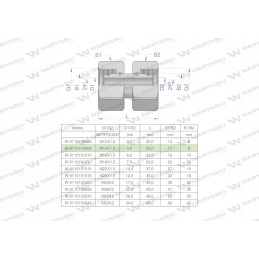 Hidrametrinė jungtis AA M14x1 5 08L Warynski