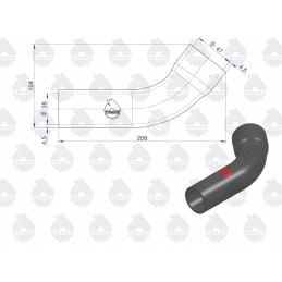 Viršutinė guminė žarna Zetor C 385 originali Ursus