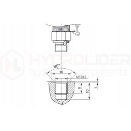 M10x1 slėgio matavimo kabelis, 400bar manometras