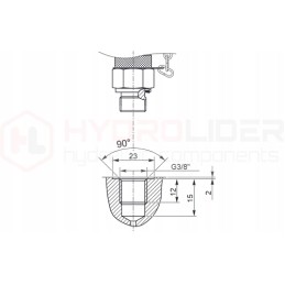Aptarnavimo komplektas, 400 barų manometras, 2 m kabelis 3 8