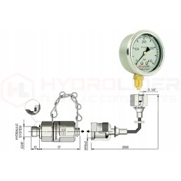 Slėgio matavimo linija 3-8, 400bar manometras