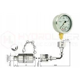 M14x1 5 slėgio matavimo kabelis, 400bar manometras
