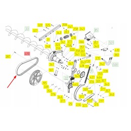 100267846 kompozitinis trapecinis diržas, 2 vnt. x 2240 lp