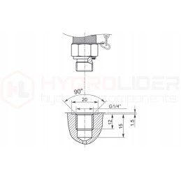 Aptarnavimo komplektas, 400 barų manometras, 2 m laidas 1 4