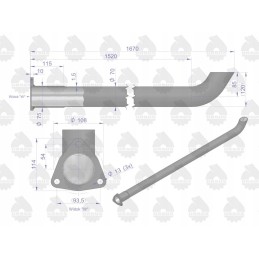 Duslintuvo vamzdis C 385 turbo originalus Ursus Motogener