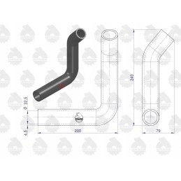 Guminio kabelio siurbimo vamzdis C 360 Zetor originalus Ursus