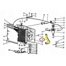 Guminio kabelio siurbimo vamzdis C 360 Zetor originalus Ursus