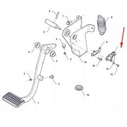 P5s48401009 sankabos pedalo padėties jutiklis