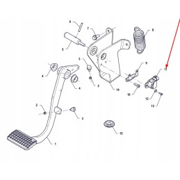 P5s48401009 sankabos pedalo padėties jutiklis