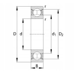 Rutulinis guolis paprastai 25x52x15 mm flt