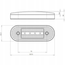 Stačiakampė LED šoninė gabaritinė lemputė 12 24v