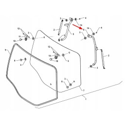 P5s52501035 dešinė galinio lango rankena