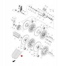 V formos diržas massey ferguson la340435124 originalus