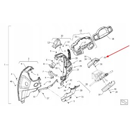 P5s45801255 viršutinis vairo kolonėlės dangtis