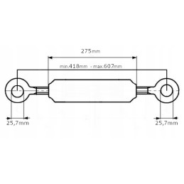 Viršutinė jungtis 25 7x25 7 418 607 mm 1375101505