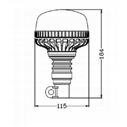 Blykstės lempa gaidys alr0061 opti 36x led flex