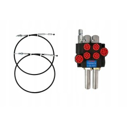 Hidraulinis skirstytuvas, 2 sekcijų, 40l, kabelių komplektas