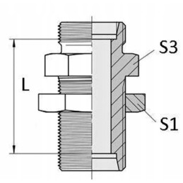 Gss8lgp tiesios pertvaros jungtis m14x1 5 8l