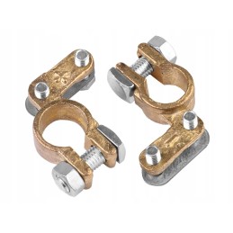 Žalvarinių akumuliatoriaus gnybtų rinkinys ir komplektas