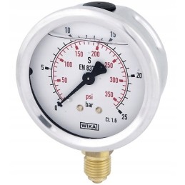 Slėgio matuoklis fi63 1 4 dol diapazonas 0 25 bar