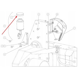 03208300 hidraulinės alyvos bako dangtelis
