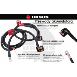 MC 330 akumuliatoriaus laidų komplektas, originalus Ursus