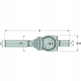 Steyr ašies jungtis 175mm 38702648 granitas