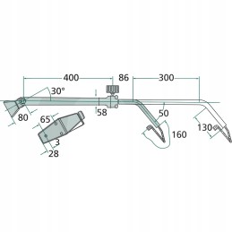 Dešinė teleskopinė rankena 65499052 granitas