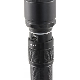 Įkraunamas LED žibintuvėlis 600 lm, kampo reguliavimas