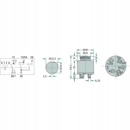 Tas pats Massey Ferguson 4 padėčių uždegimo jungiklis