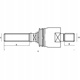 0750125010 jungties stabilizatorius zf 210 mm